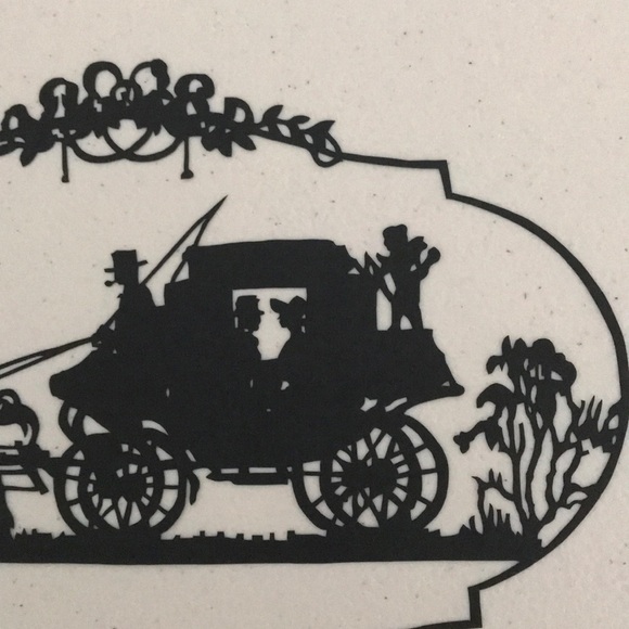 🔥ON SALE🔥Carriage Ride💖 Handmade PaperCut Silhouette Scherenschnitte - Picture 3 of 5